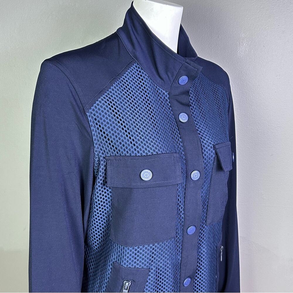 Anatomie Jacket Large netting utility sporty luxury sheer Italy blue travel - Picture 8 of 16